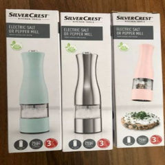 SILVER CREST, Electric/Manual Salt/ Pepper Mill Stylish S.Steel Housing, Vinegar