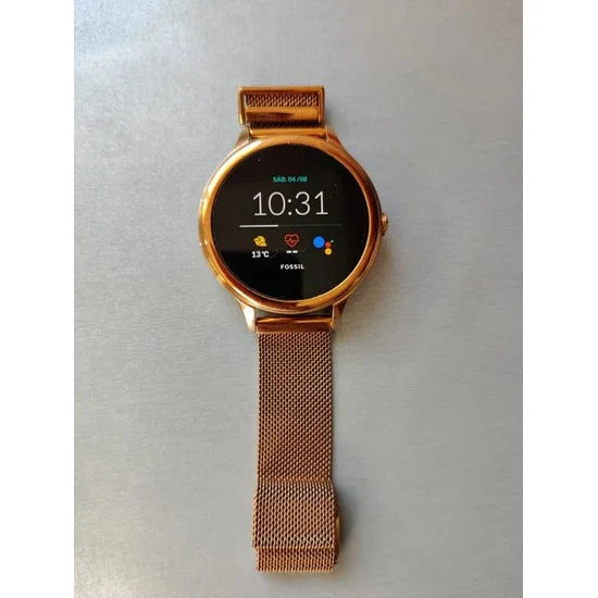 Fossil 5e 1912 Straps stain less steel color rose gold Dail rose gold (without box minor straches)