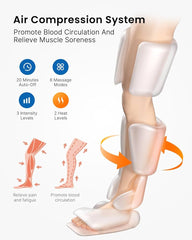 RENPHO Leg Massager with Heat, Compression Calf Thigh Foot Massage