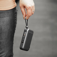 Ultimate Mini 10,000mAh Portable Power Bank with Built-In Cables & Retractable AC Plug