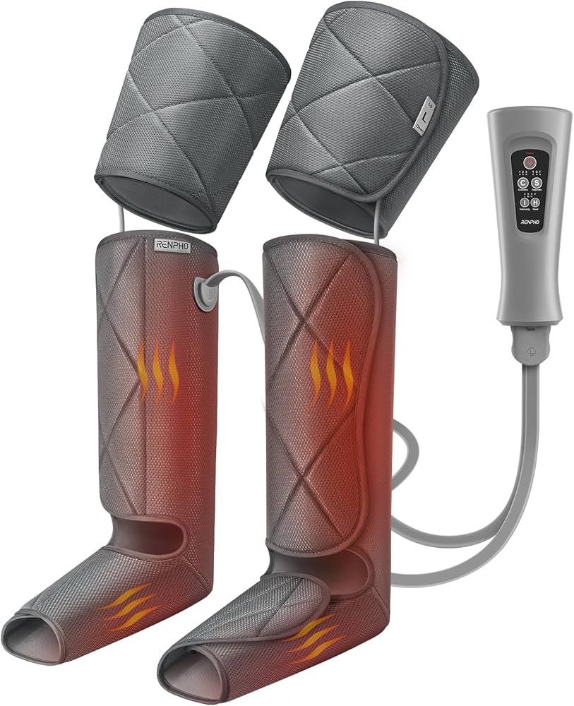 RENPHO Leg Massager with Heat, Compression Calf Thigh Foot Massage